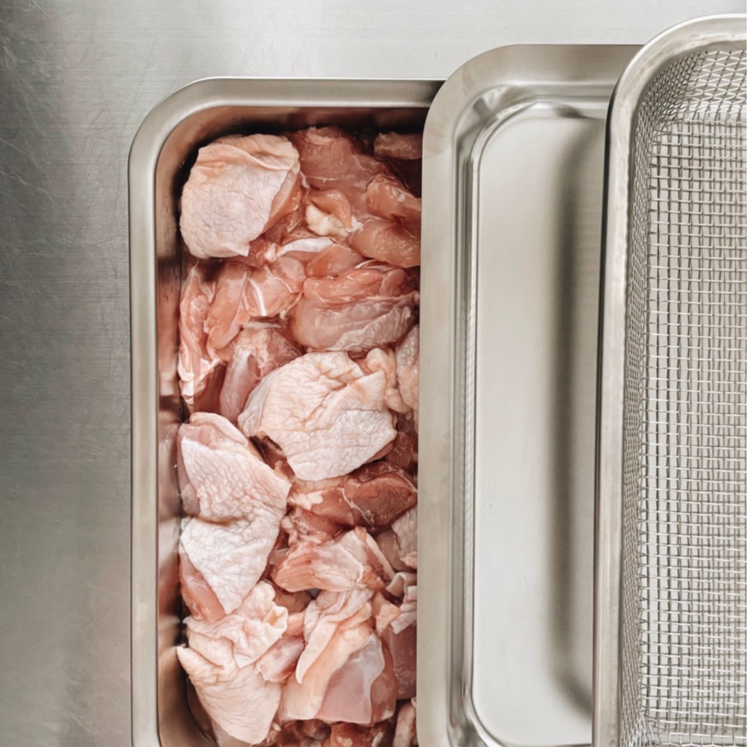 Three  新越ワークス　角ざる&フタ付バット　8点セット Three Snow 新越ワークス/角ざる&フタ付バット8点セット -調理